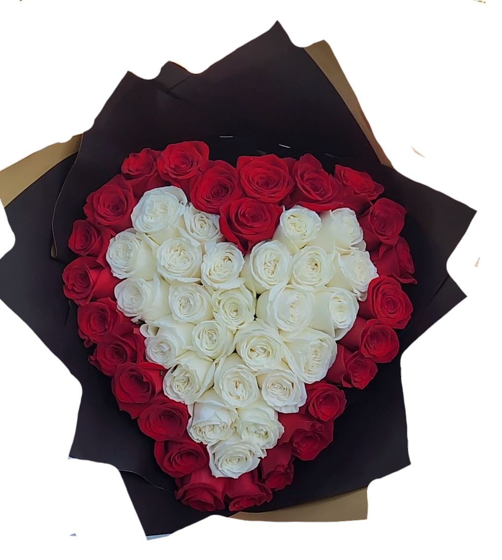 50 Rose Hearts